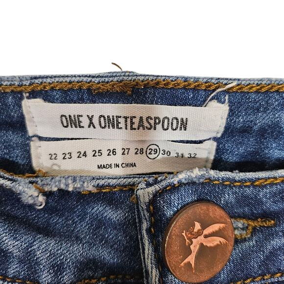 One By One Teaspoon Distressed Skinny Jeans - Picture 8 of 10